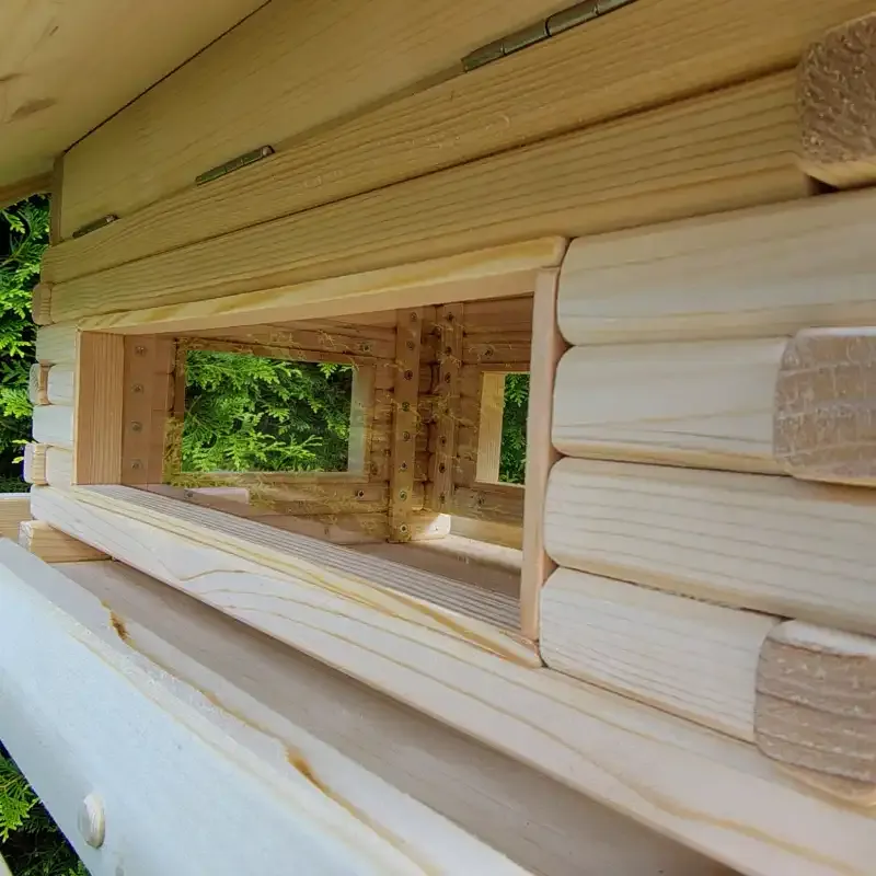 Vogelfutterhaus Harry mit Panoramafenster lang